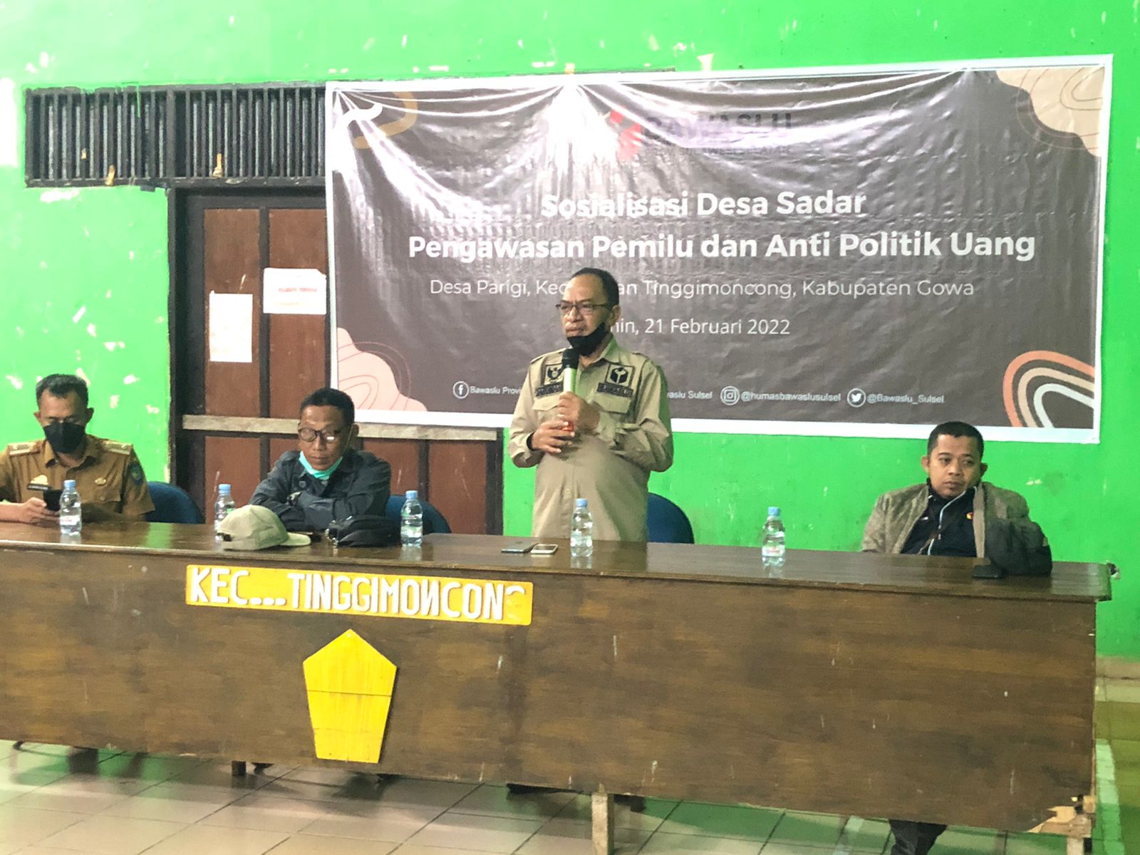 Sosialiasai Anti Politik Uang, Bawaslu Sulsel Sasar Desa Parigi, Kabupaten Gowa