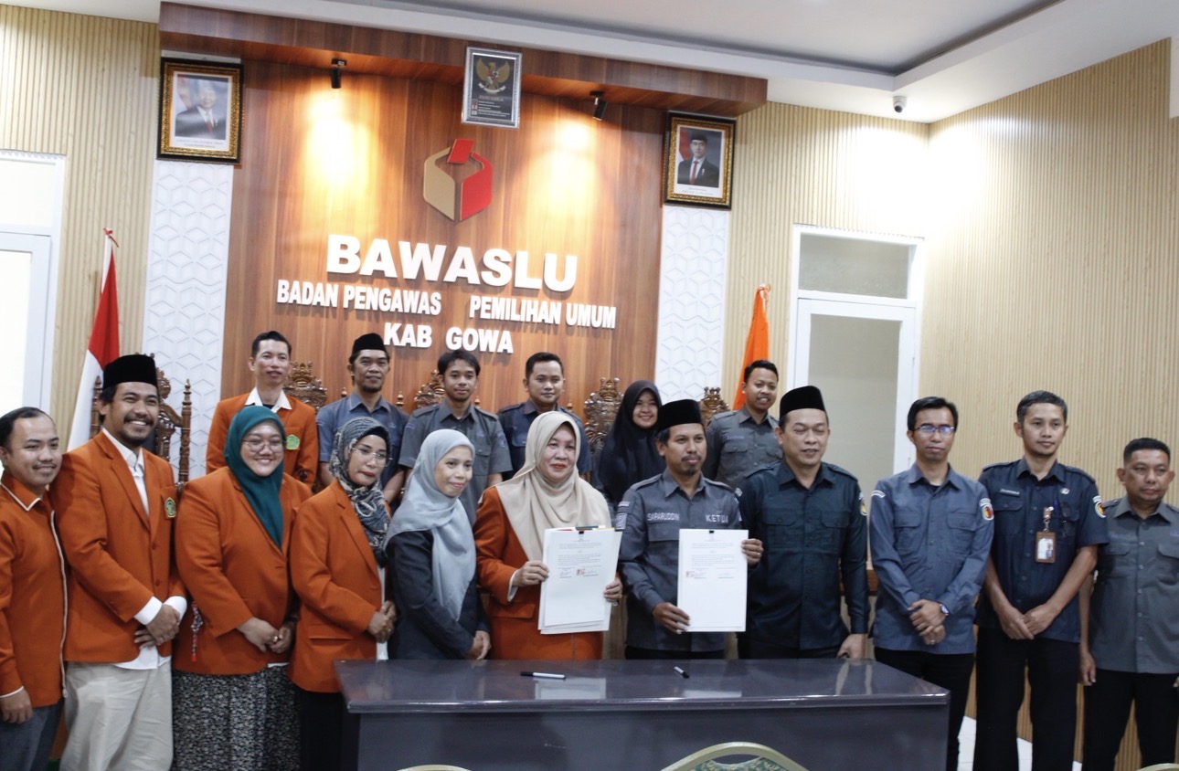 Bawaslu Kabupaten Gowa melaksanakan penandatanganan Nota Kesepahaman (MoU) dengan Institut Aisyiyah Sulawesi Selatan (INASS)