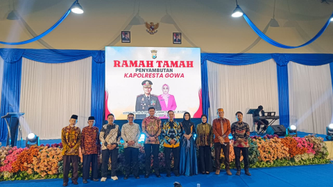 Bawaslu Gowa saat menghadiri Malam Ramah Tamah Penyambutan Kapolresta Gowa