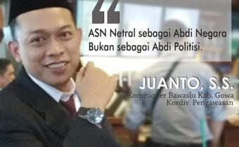 Komisioner Bawaslu Gowa: ASN Sebagai Abdi Negara Bukan Abdi Politisi, Bijaklah.