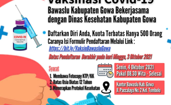 Sinergi Bawaslu Gowa-Dinkes Kembali Laksanakan Vaksinasi