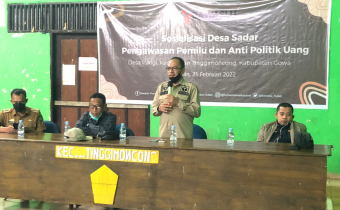 Sosialiasai Anti Politik Uang, Bawaslu Sulsel Sasar Desa Parigi, Kabupaten Gowa